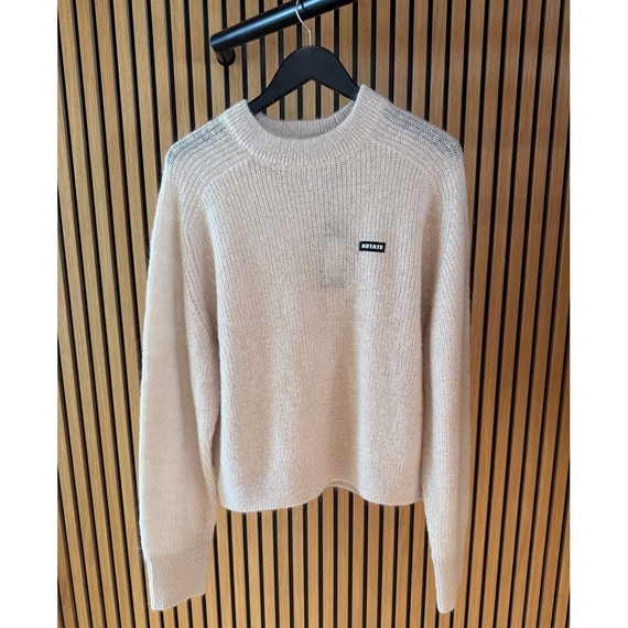 Rotate Light Knit Logo Sweater, Moonbeam