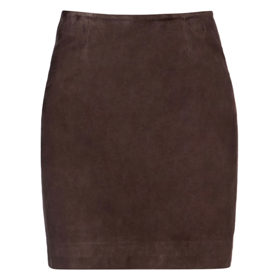Rotate Mini Suede Nederdel, Ganache