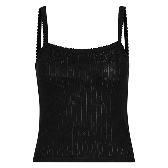 Rotate Pointelle Fitted Top, Sort 