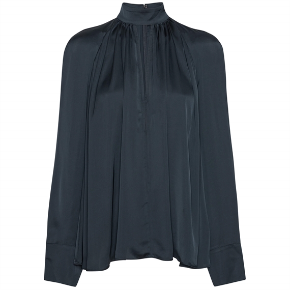 Rotate Satin Bow Skjorte, Sky Captain