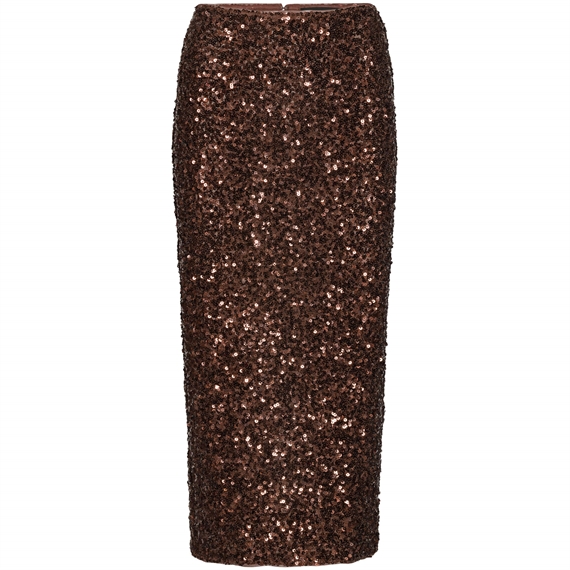Rotate Sequin Pencil Nederdel, Chicory Coffee