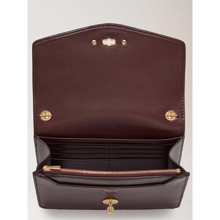 Mulberry Small Darley Oxblood Natural Grain Leather
