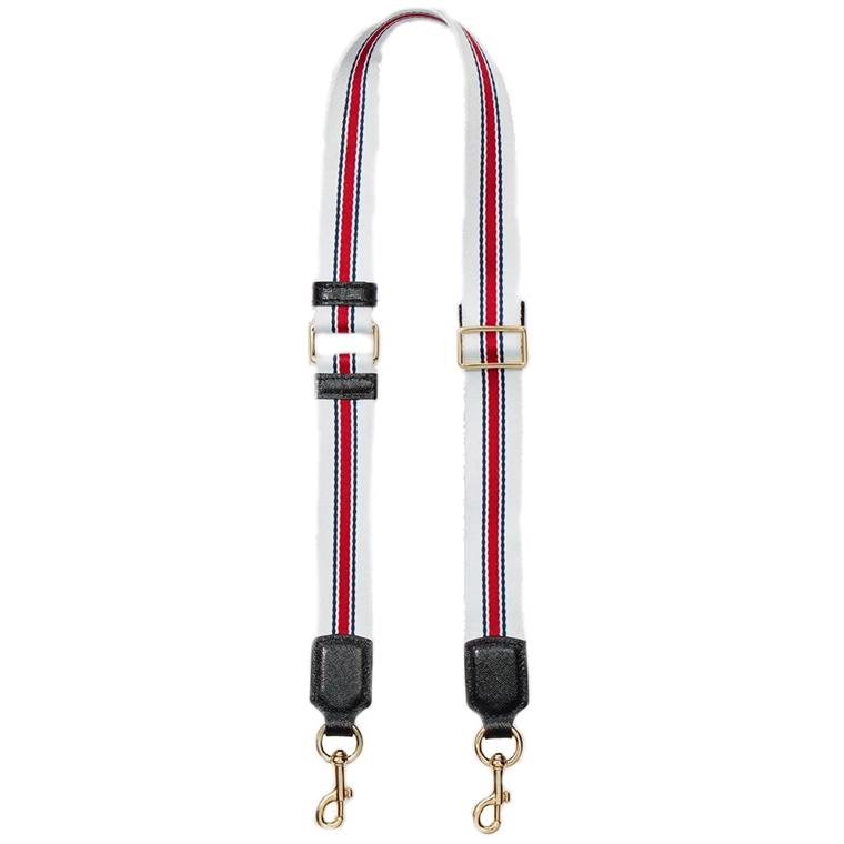 Marc Jacobs The Sport Stripe Thin Webbing Strap, Coconut Multi