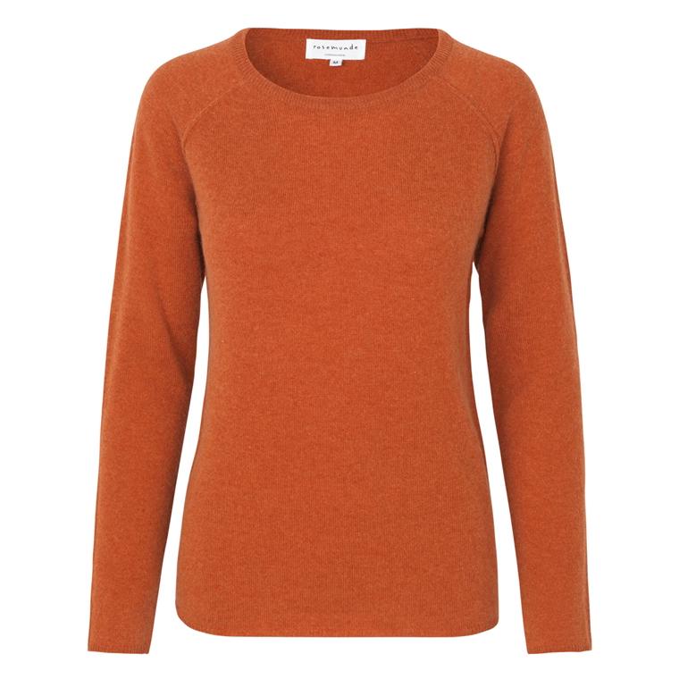 Uld & Kashmir Pullover, Burnt Orange Melange