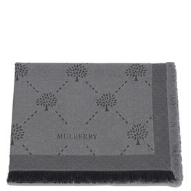 Mulberry Diamond Tree Scarf Black