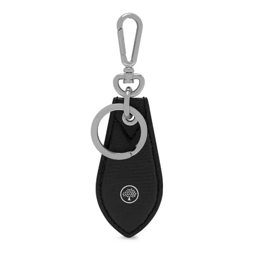 Mulberry Leather Tab Keyring Black Cross Grain Leather  RK5399-690A100