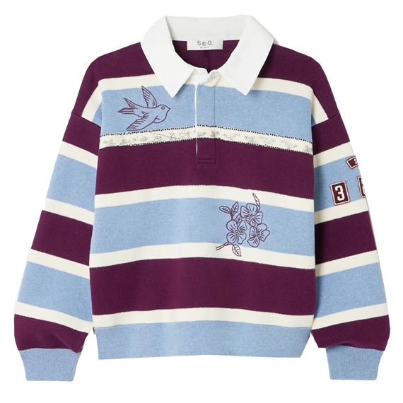 Sea New York Hester Solid Rugby Sweater, Multi