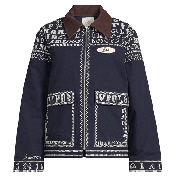 Sea New York Kit Embroidery Jakke, Navy