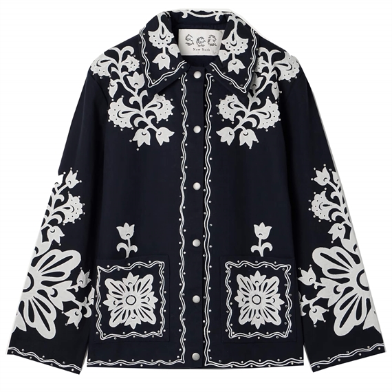 Sea New York LILIANA Applique Jacket, Navy