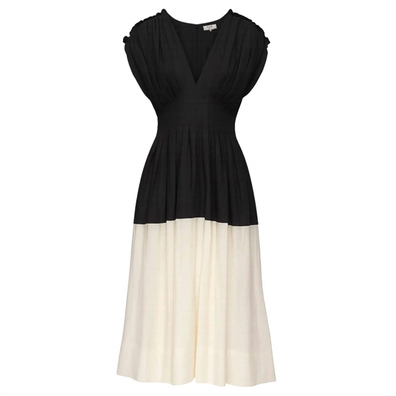 Sea New York NICOLA Ramie Tank Midi Kjole, Sort/Hvid