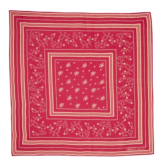 Skall Studio Classic 55x55 Tørklæde, Fiery Red/Light Cream 