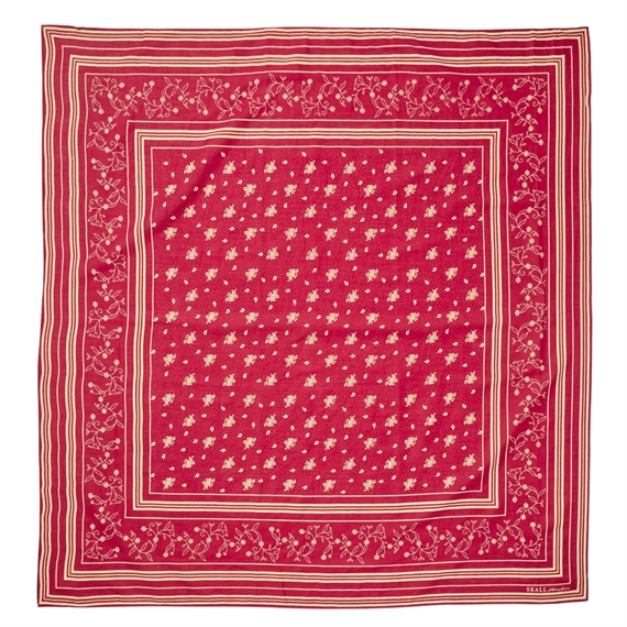 Skall Studio Classic 90x90 Tørklæde, Fiery Red/Light Cream 