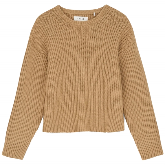 Skall Studio Diana O-neck Strik, Camel 