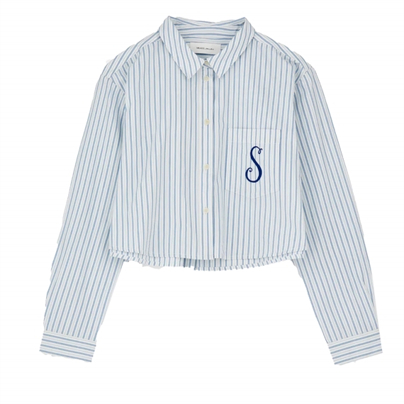 Skall Studio Moment Skjorte, Blue/White Stripes