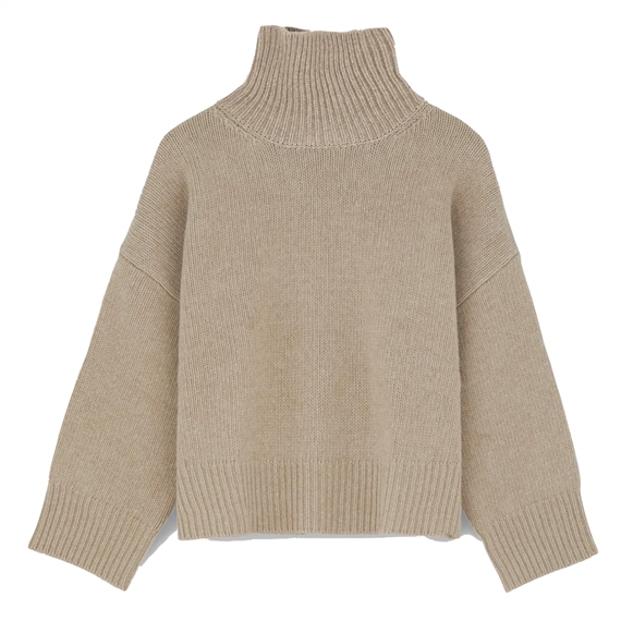 Skall Studio Silene T-Neck Strik, Beige