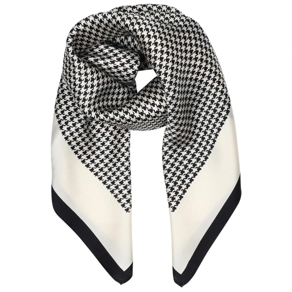 Sneaky Fox Elling Silk Tørklæde, Black/Ecru