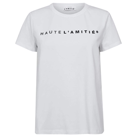 Haute L'Amitié Rub Logo T-shirt, Hvid