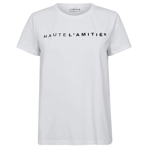 Haute L\'Amitié Rub Logo T-shirt, Hvid