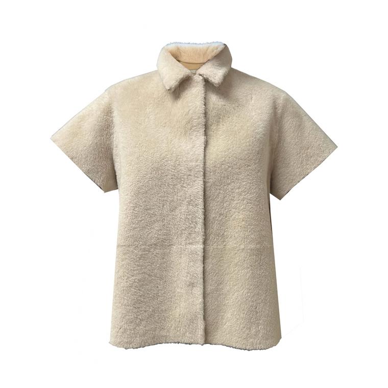 Utzon Jimena Lacon Teddy Skjorte, Natural Beige