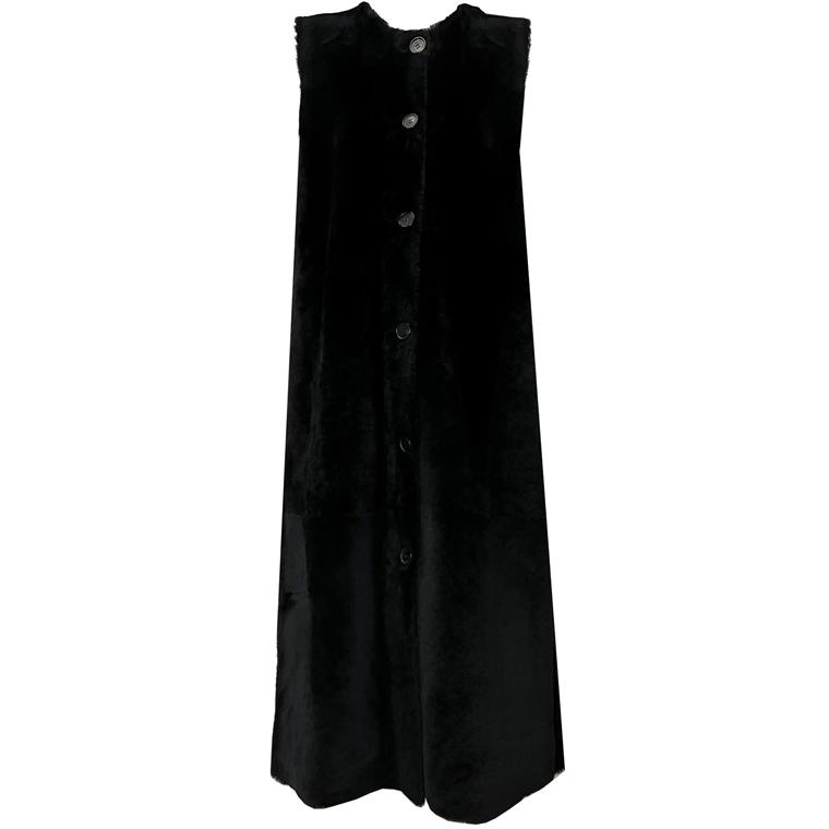 Utzon VIC Merino Unika Shearling Vest, Sort