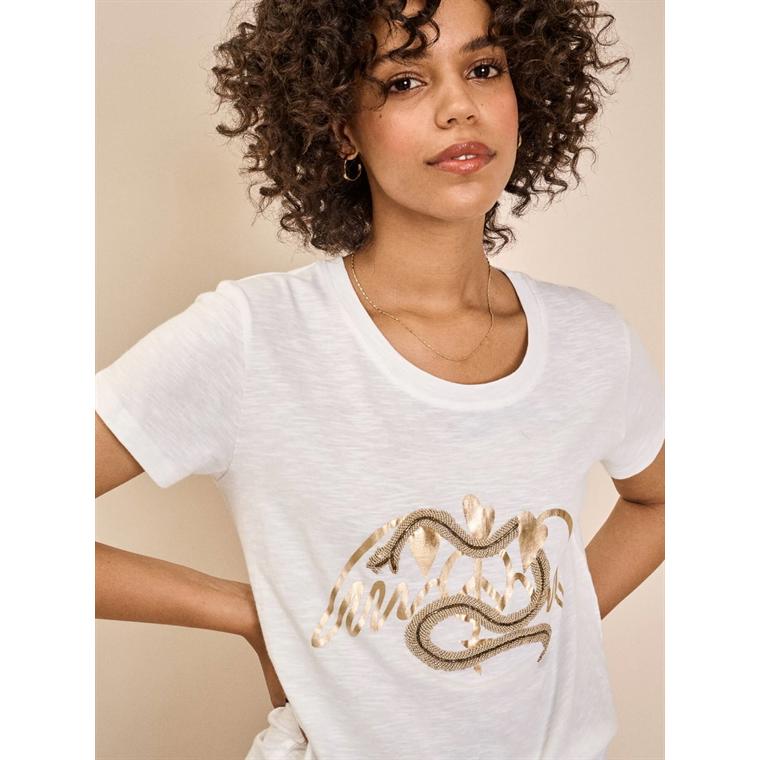 Mos Mosh Vee O-SS T-shirt, Bright White