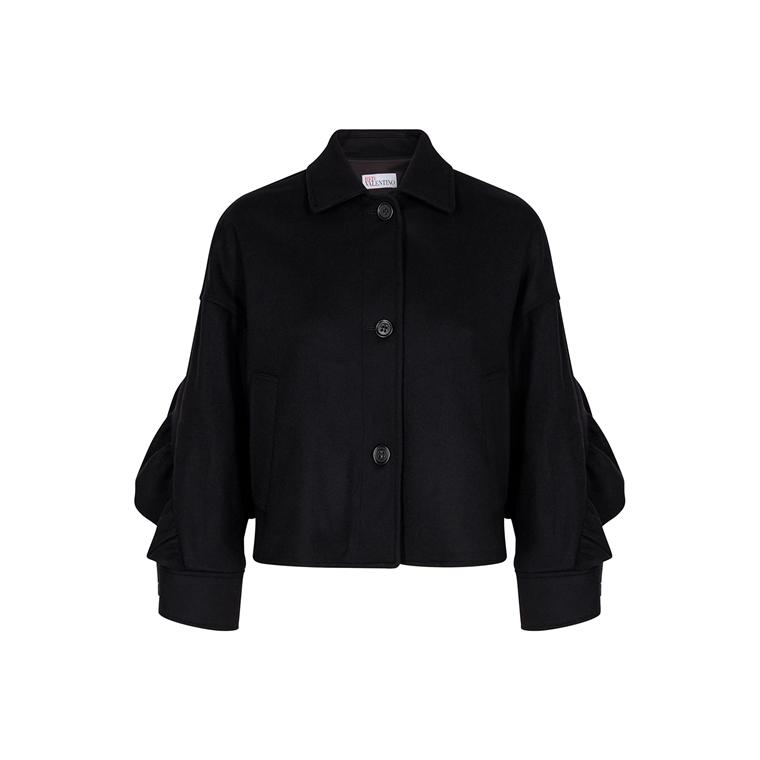 Oversized Ruffle Jacket Sort