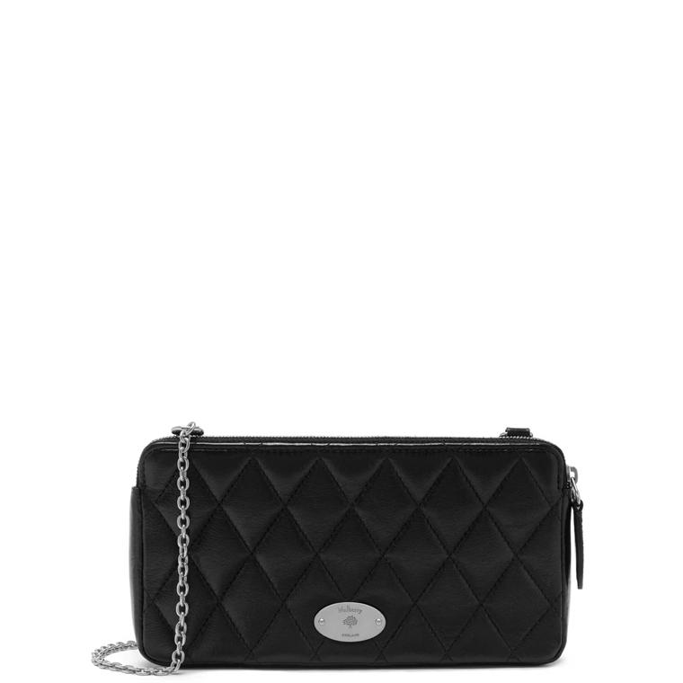 Mulberry Plaque Wallet On Chain Quilted, Sort