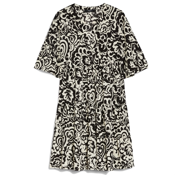 Weekend Max Mara Ely Kjole, Black Batik Print 