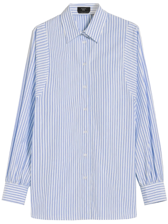 Weekend Max Mara FUFY Skjorte, Sky Blue Pinstripes