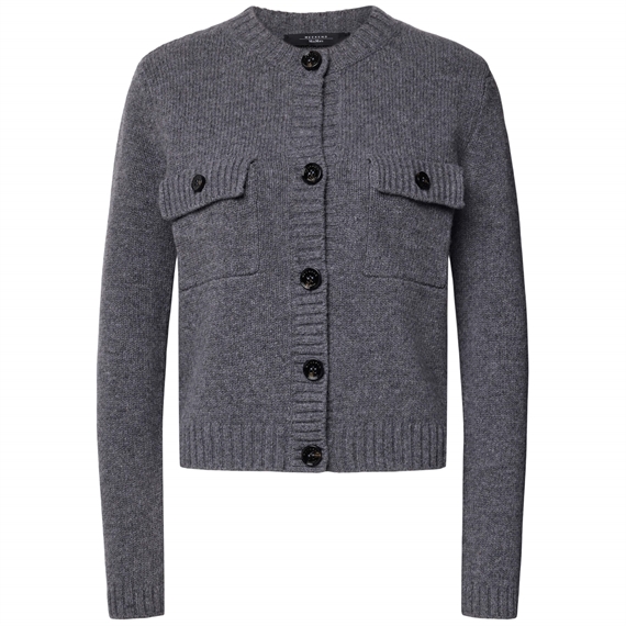 Weekend Max Mara Olbia Cardigan, Dark Grey Melange