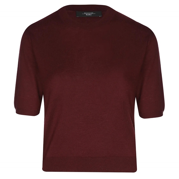 Weekend Max Mara WKDMAREA Kortærmet Strik, Bordeaux