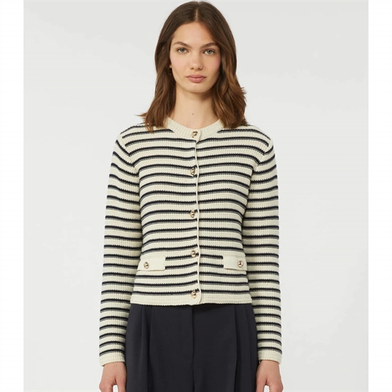 Weekend Max Mara WKDVODKA Cardigan, Navy Stripe