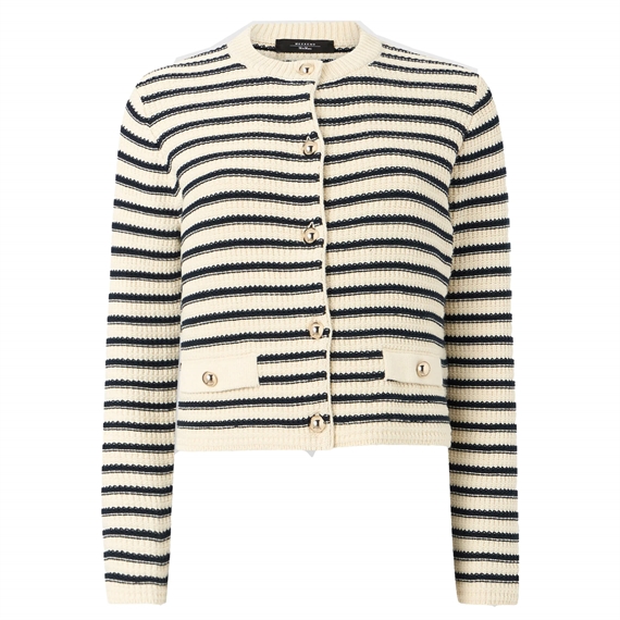 Weekend Max Mara WKDVODKA Cardigan, Navy Stripe
