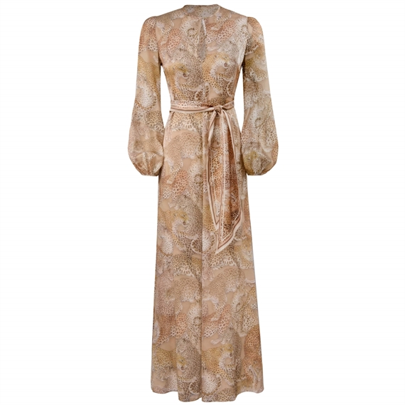 Zimmermann Rebellion Sheath Kjole, Latte Leopard