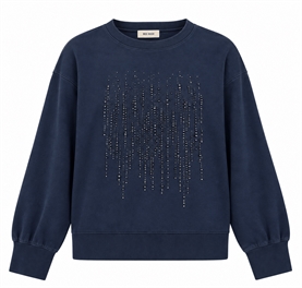 Mos Mosh Neve Rhino O-LS Sweatshirt, Navy Blazer
