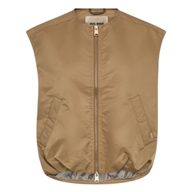 Mos Mosh Kura Solid Waistcoat Vest, Sesame