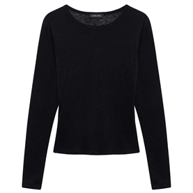 Anine Bing Sylvie Long Sleeve Bluse, Black