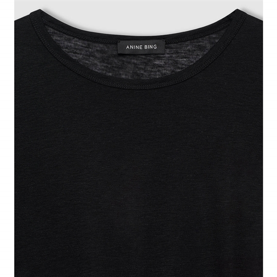 Anine Bing Sylvie Long Sleeve Bluse, Black