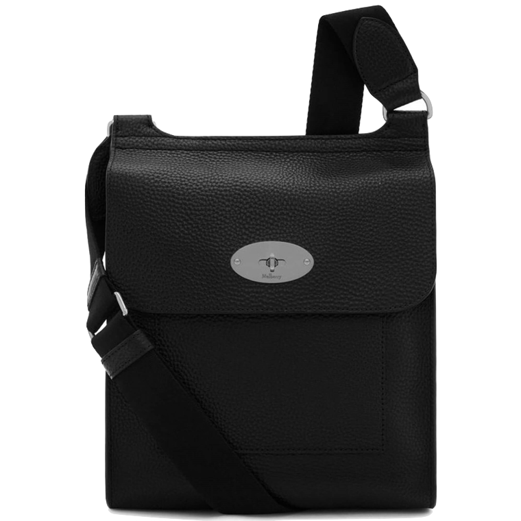 Mulberry Antony Black/Silver Natural Grain