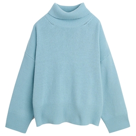Skall Studio Silene T-neck Strik, Aqua