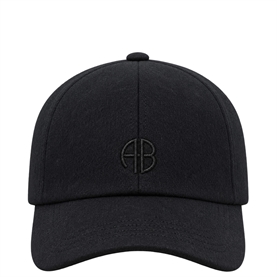 Anine Bing Jeremy Baseball Cap, Black Wool