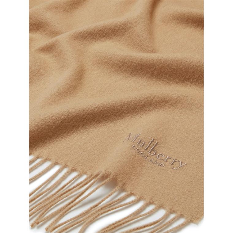 Mulberry Solid Merino Wool Scarf Camel