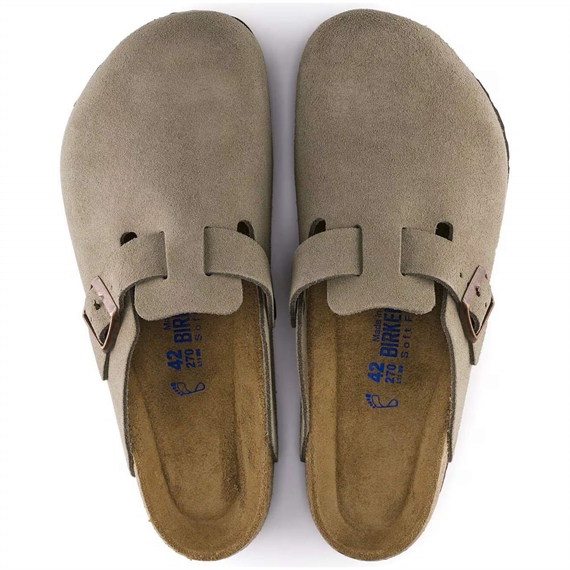 Birkenstock Boston Suede Leather Clogs, Taupe
