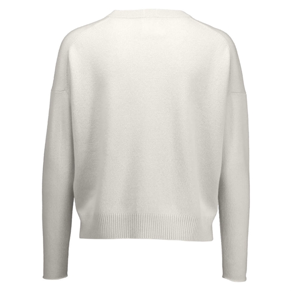 Allude Relaxed Fit Cashmere Pullover, Off White