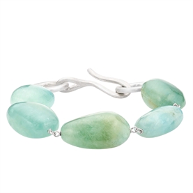 Dulong Piccolo Armbånd Grand Akvamarin, Sølv