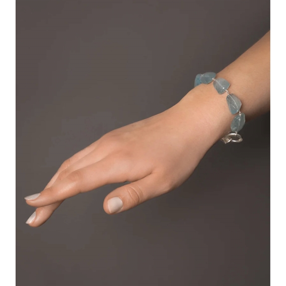 Dulong Piccolo Armbånd Grand Akvamarin, Sølv