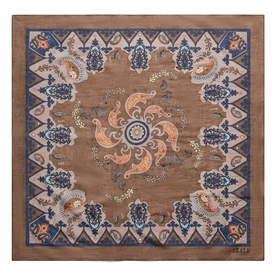 Skall Studio Pippa Tørklæde, Brown Paisley Print