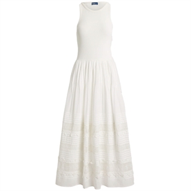 Polo Ralph Lauren Lace-Trim Tank Kjole, Hvid 