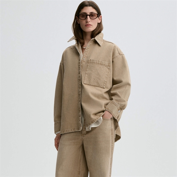 By Malene Birger Dea Denim Skjorte, Toasted Coconut
