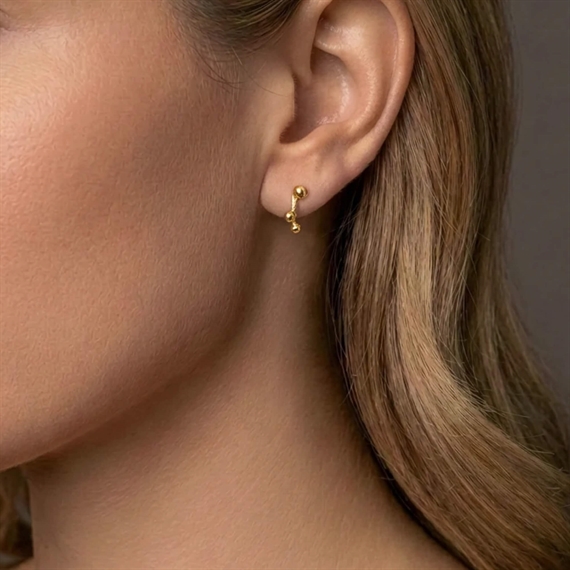 Dulong Delphis Creol Øreringe Mini, 18K Guld